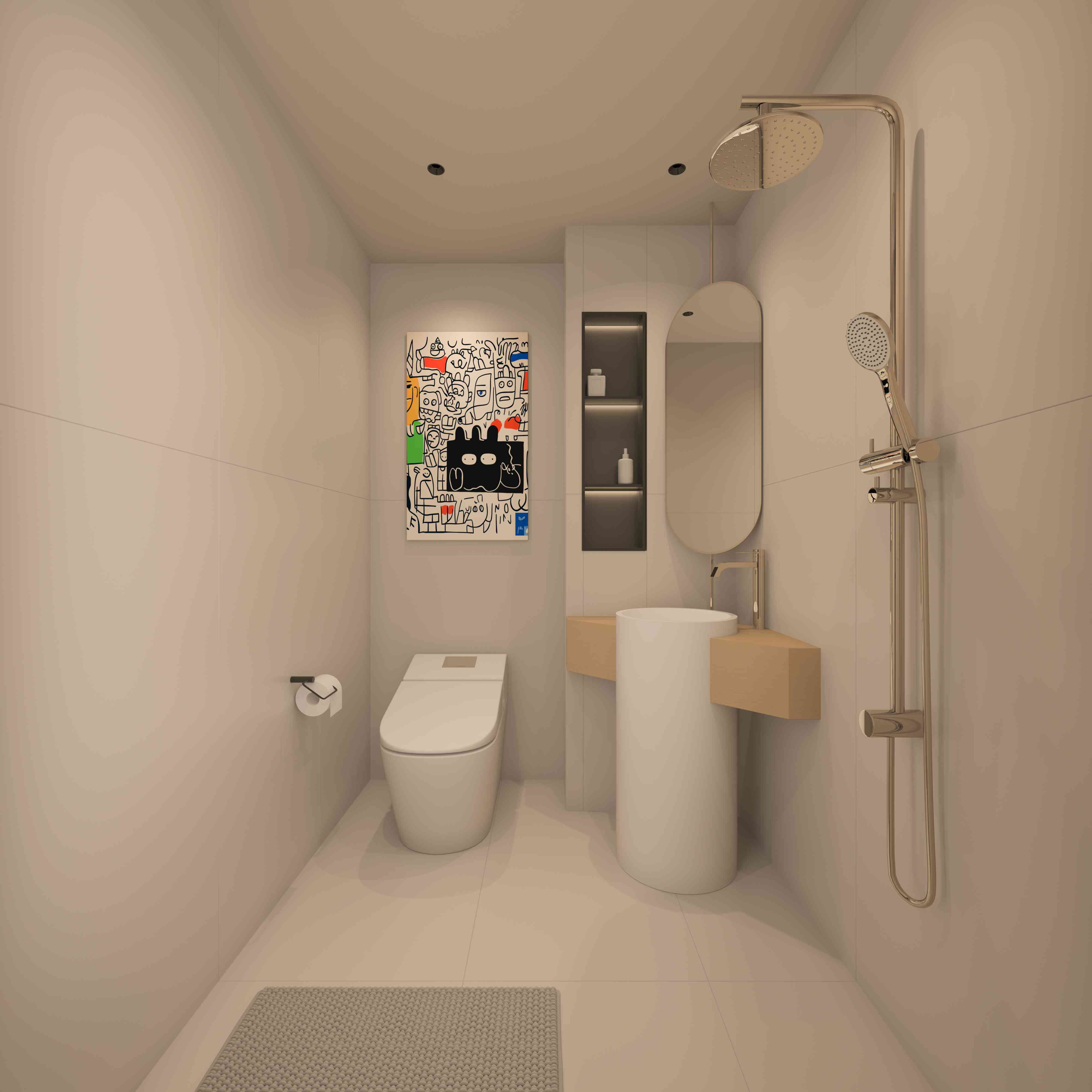 One Bedroom Bathroom