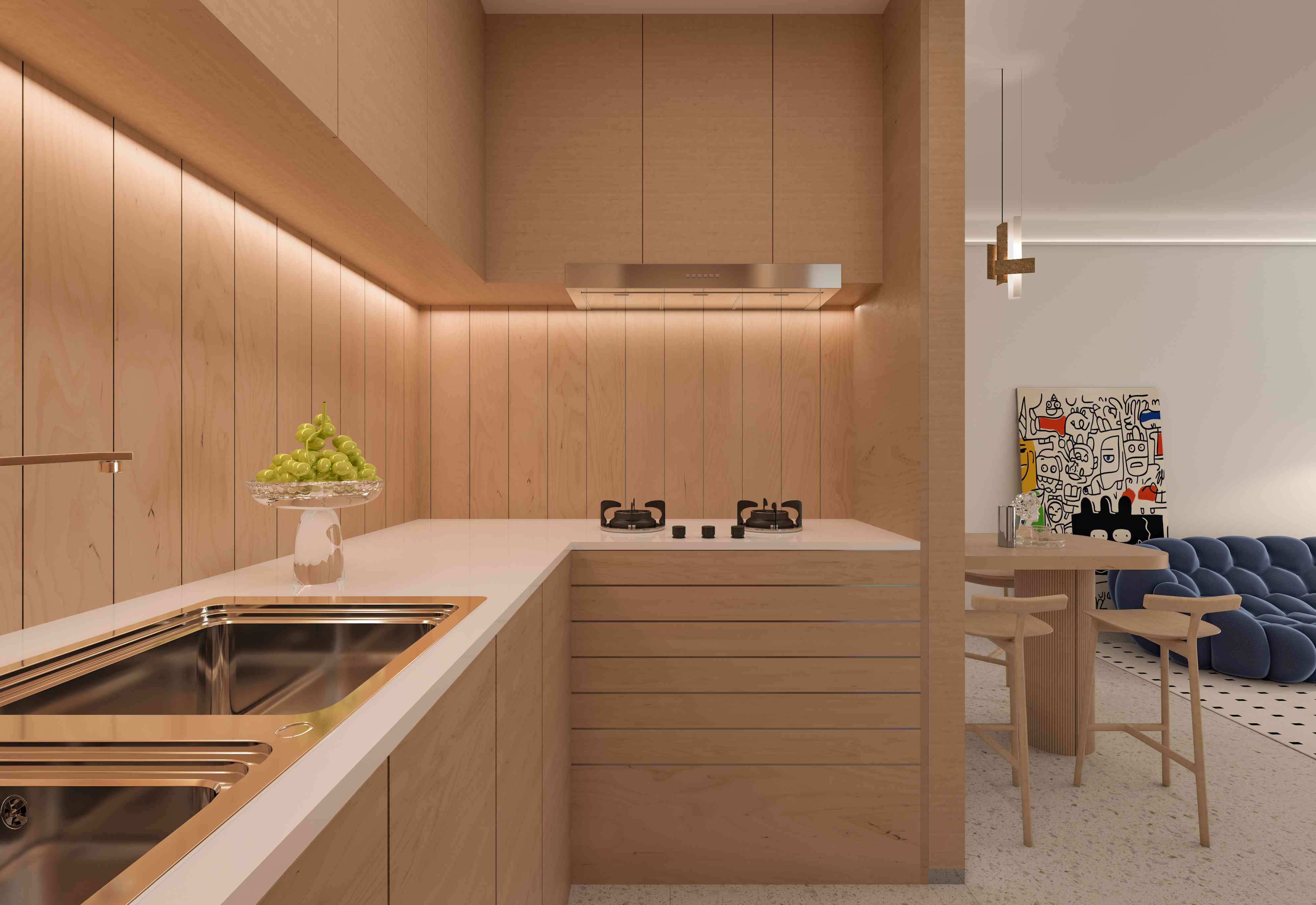 One Bedroom Living Room 2