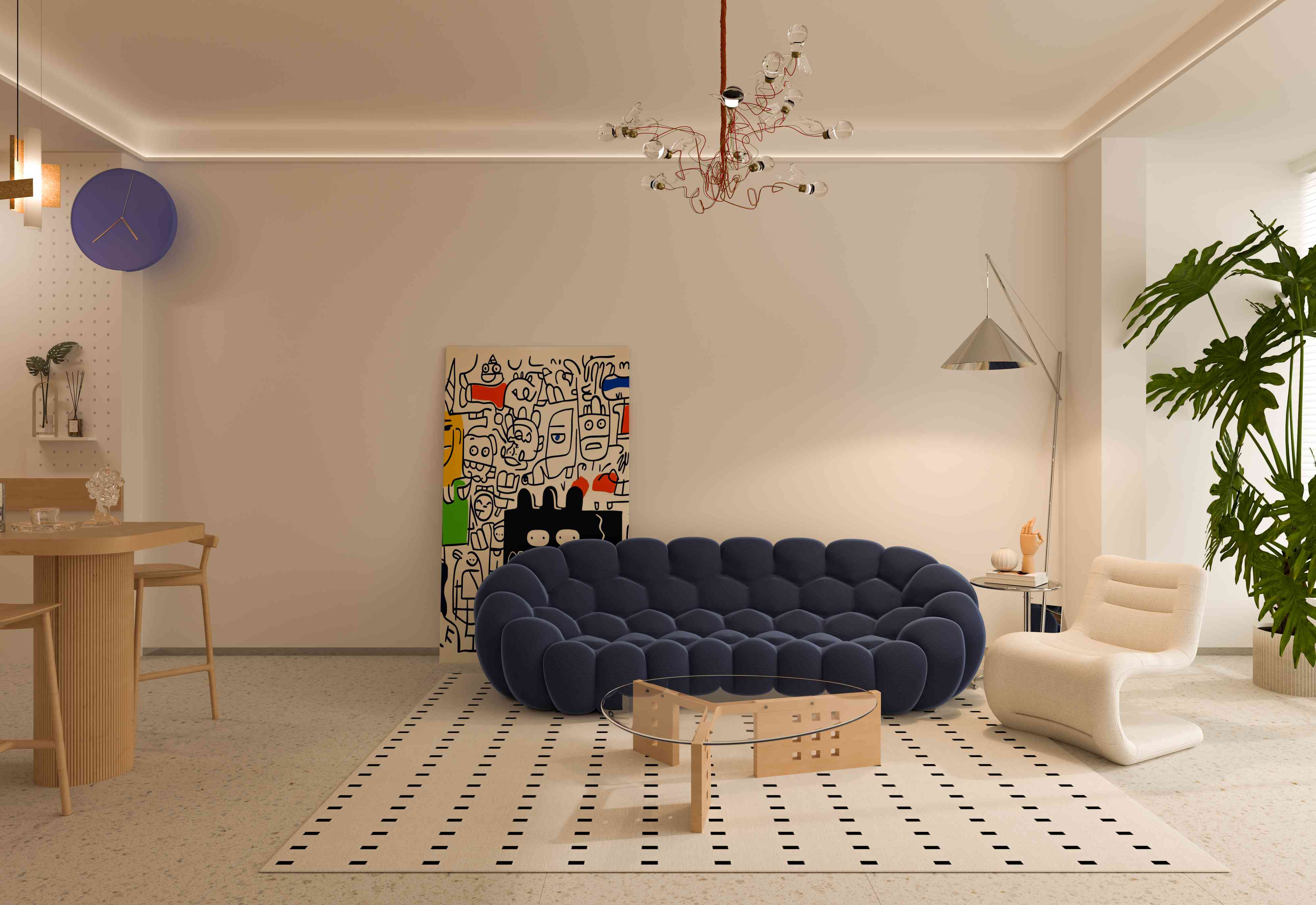 One Bedroom Living Room 5