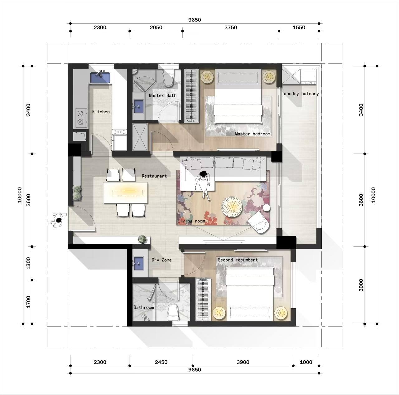 Two Bedroom Type B Floor Plan