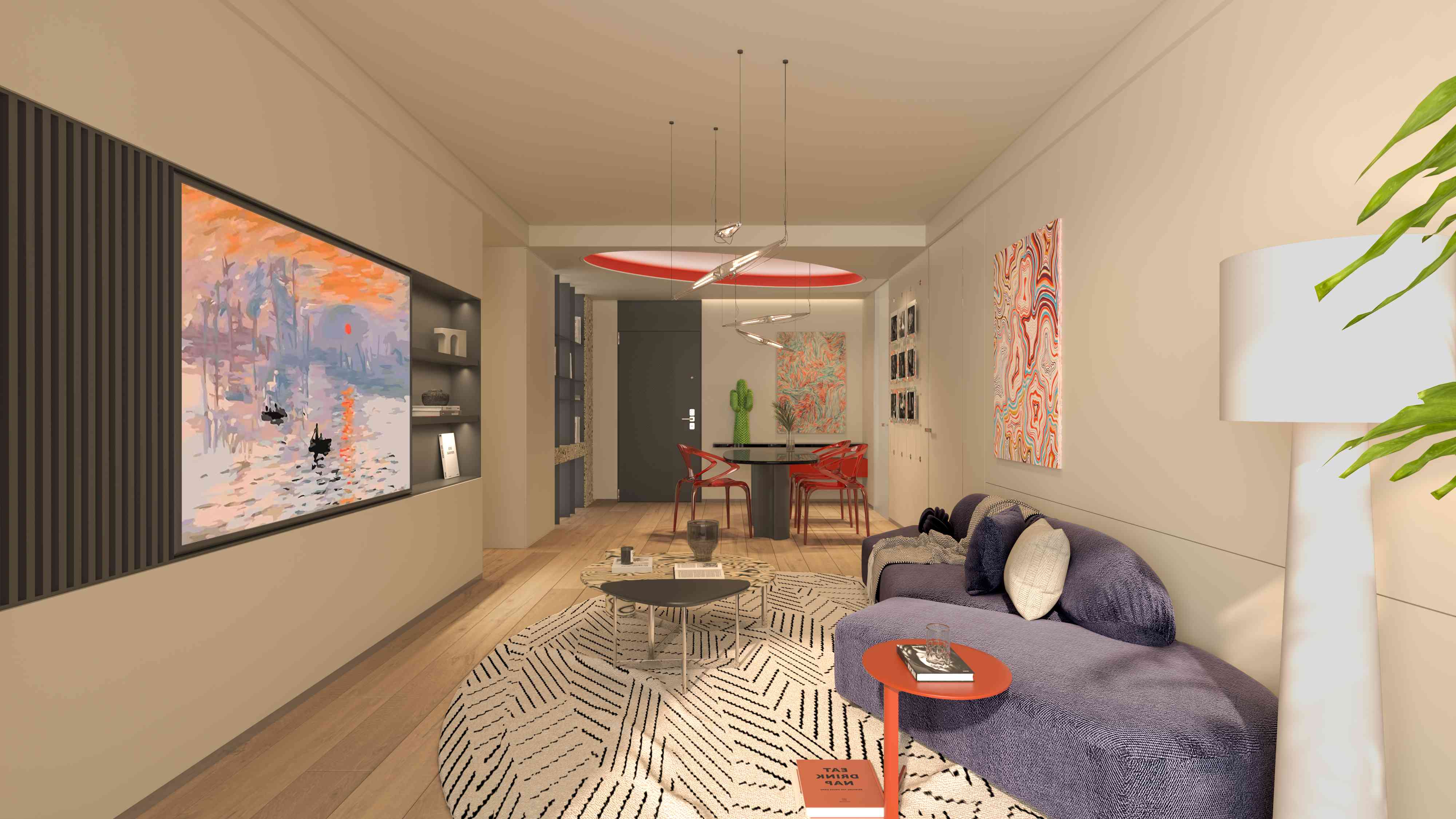 Two Bedroom Type B Living Room 1