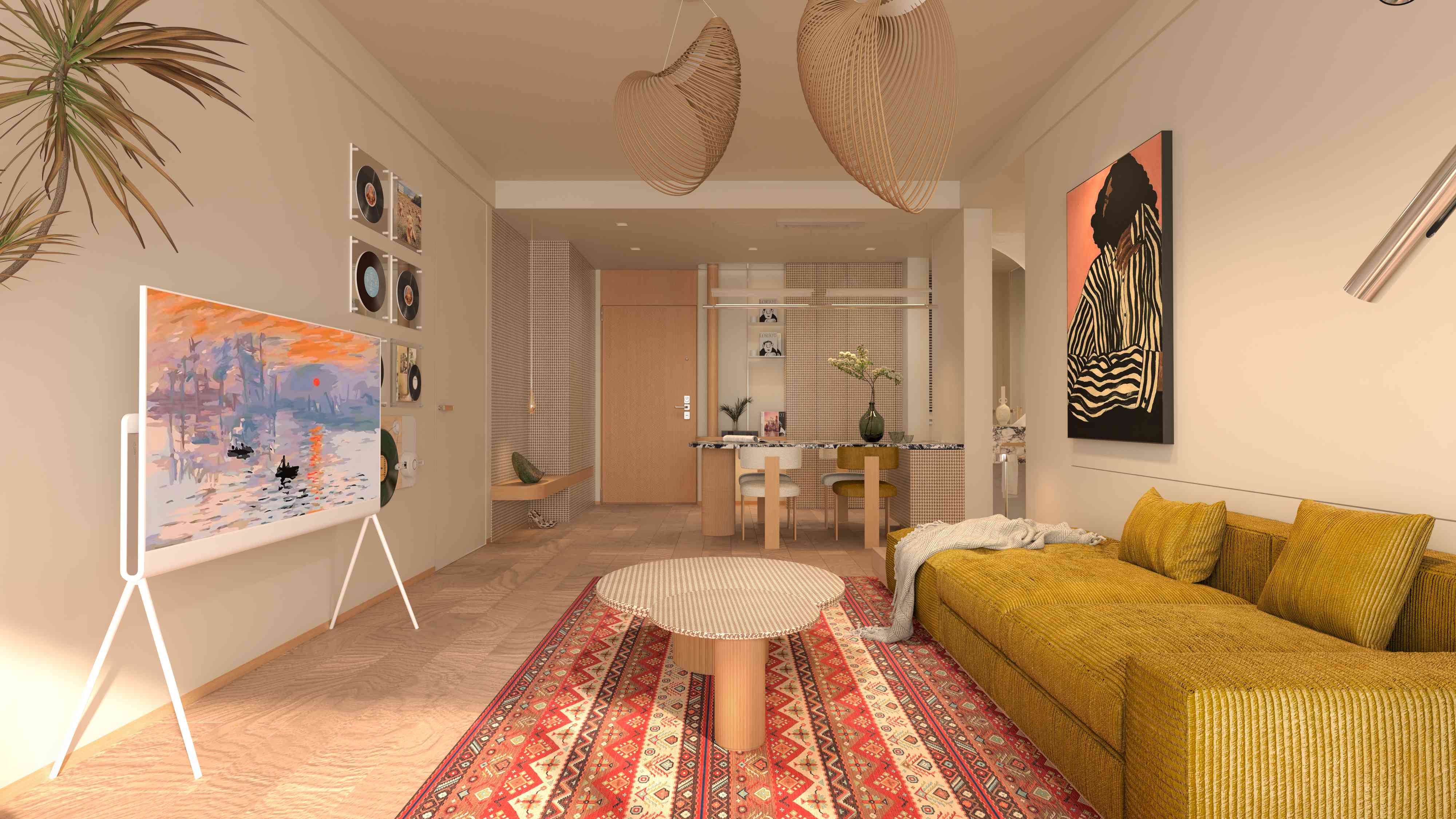 two Bedroom Type A Living Room 3