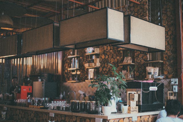 Big Size Coffee Area Facing The Forest